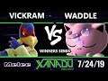 S@X 312 SSBM - Vickram (Falco) Vs. Waddle (Jigglypuff) Smash Melee Winners Semis