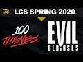 100 vs EG - LCS 2020 Spring Split Week 6 Day 1 - 100 Thieves vs Evil Geniuses