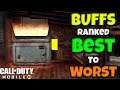COD MOBILE ZOMBIES "BUFFS" RANKED WORST to BEST!!