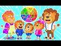 Leo Makes Colorful Pizza for Mom. Mommy Is the Best | Lion Family | Cartoon for Kids