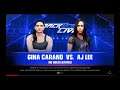 WWE 2K19 Gina Carano VS AJ Lee 1 VS 1 No Holds Barred Match
