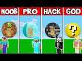 Minecraft: ROUND HOUSE BUILD CHALLENGE - NOOB vs PRO vs HACKER vs GOD in Minecraft Animation