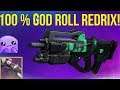 My God Roll Redrix Broadsword (100% GodRoll) Destiny 2