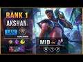Rank 1 LAN Akshan Mid vs Yasuo Patch 11.19