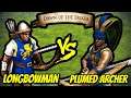 200 Elite Longbowmen vs 192 Elite Plumed Archers (Total Resources) | AoE II: Definitive Edition