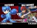 Presher (Megaman) vs IDG | Monee (Roy) | Losers Finals | Synthwave X #20