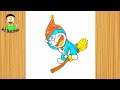 How to Draw Doraemon step by step | How to Draw Doraemon with Flying Broom Easy Drawing