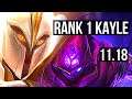 KAYLE vs MALZAHAR (MID) | Rank 1 Kayle, 6 solo kills | BR Challenger | v11.18