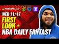 NBA Daily Fantasy First Look 11/17/21 | Slate Starter Podcast