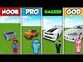 NOOB vs PRO vs HACKER vs GOD : SPORTS CAR BUILD CHALLENGE in Minecraft! (Animation)