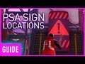 Fortnite: Search PSA Signs At Neo Tilted, Pressure Plant, and Mega Mall | Season 9 Week 10