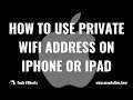 How to Use Private Wifi Address on iPhone or iPad: Tech #Shorts