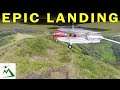EPIC Airplane Landing on the Edge of Cliff
