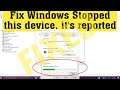 How To Solve Windows Stopped This Device Problem in Window 11/10/8
