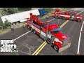 Two Heavy Wreckers Flips A Semi Truck in GTA 5