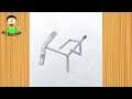 How to Draw Illusion Sketch | Match stick kick Cigarette