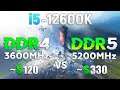 i5 12600K : DDR4 vs DDR5