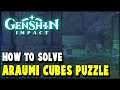 Genshin Impact Araumi Cubes Puzzle Solution