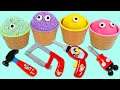 Play Foam and Play Doh Surprise Cups Opening with Disney Mickey Mouse Tools!