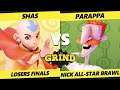 The Grind 157 Losers Finals - Parappa (Nigel) Vs. Shas (Aang) NASB Nickelodeon All-Star Brawl