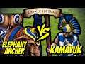 106 Elite Elephant Archers vs 200 Elite Kamayuks (Total Resources) | AoE II: Definitive Edition
