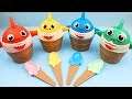 Learn 4 Colors Play Doh in Ice Cream Cups Pinkfong Baby Shark LOL Surprise Eggs