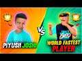 The World Fastest Player Vs Piyush Joshi Fake😂Tha ||Who Won ||Garena Freefire