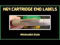 N64 Cartridge End Labels | Minimalist Style