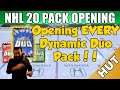 Dynamic Duo Origin Story Pack Opening! - NHL 20 HUT - Hockey Ultimate Team - Dynamic Duo Packs