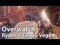 Ryzen 3 3200G Review  - Overwatch - Gameplay Benchmark Test