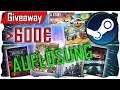 Auflösung - 600€ GIVEAWAY - Letztes großes Steam Gamekey Giveaway! || thjg