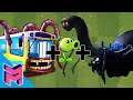 Bus Eater + Cursed Thomas The Tank Engine + Peashooter - Plants vs Zombies Hack Animation Cartoon