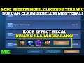 KODE REDEEM ML HARI INI MEI 2021 | NEW REDEEM CODE EFFECT RECAL MOBILE LEGEND TODAY 100% WORK !!