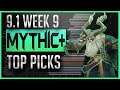 Week 9 of Mythic+ : Best Specs, Most Popular Specs & Easiest and Hardest Dungeons to Time