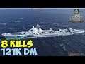 World of WarShips | Shimakaze | 8 KILLS | 121K Damage - Replay Gameplay 4K 60 fps