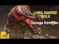 Long Sword Solo Savage Deviljho - Monster Hunter World: Iceborne