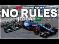 NO RULES & NO ASSISTS OP JEDDAH! (F1 2021 Jeddah No Rules - Nederlands)
