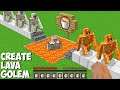 What if YOU CREATE LAVA GOLEM in Minecraft ? USING A LAVA LIQUID !