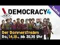 Donnerstream: Democracy 4 - Die zweite Amtszeit (Donnerstag, 14.10., 20.30 Uhr, Twitch)