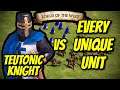 ELITE TEUTONIC KNIGHT vs EVERY UNIQUE UNIT (Lords of the West) | AoE II: Definitive Edition