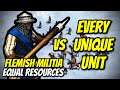 FLEMISH MILITIA vs EVERY UNIQUE UNIT (Equal Resources) | AoE II: Definitive Edition