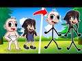 NOS CONVERTIMOS EN STICKMAN! 😱😂 BEBE NOOB Y BEBE NOOBSI SE CONVIERTEN EN PALOS EN MINECRAFT