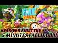 FALL GUYS NEW SEASON 5 FIRST TRY WITH 5 MINUTES FALLING !!!!!
