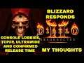 Diablo 2 Resurrected - Blizzard response on Console lobby/Chat, TCP/IP, Ultrawide and Release Time.