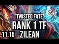 TWISTED FATE vs ZILEAN (MID) | Rank 1 TF, 9/3/16, Rank 12 | EUW Challenger | v11.15