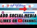 How to Add Social Media Links in YouTube Channel Art (2021) | High Tech Duniya