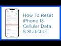 Apple iPhone 13: Reset Cellular Data Statistics and Settings | Easy Steps