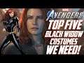 The Avengers Project: TOP 5 BLACK WIDOW COSTUMES We Need in Marvel's Avengers!!!