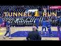 📺 Warriors tunnel run; Al Attles rings them in; Stephen Curry misses super-scoop layup pregame LAC