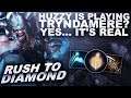 HUZZY IS PLAYING TRYNDAMERE? YES... IT'S REAL! - Rush to Diamond | League of Legends